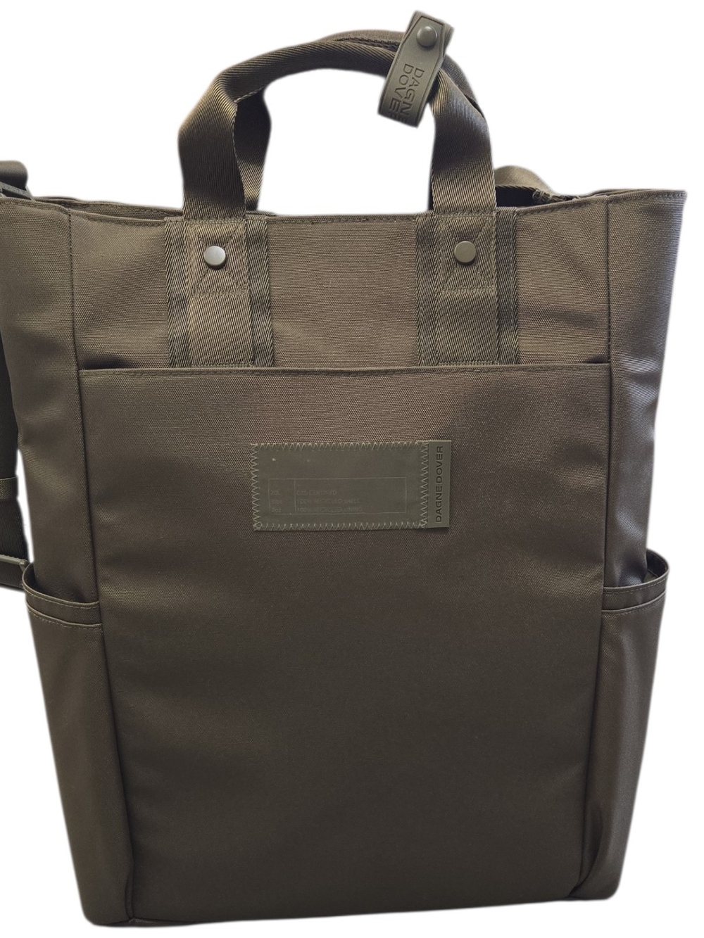 Dagne Dover Petra Convertible Tote Backpack Dark Moss Green Laptop TravelBag - Picture 2 of 16